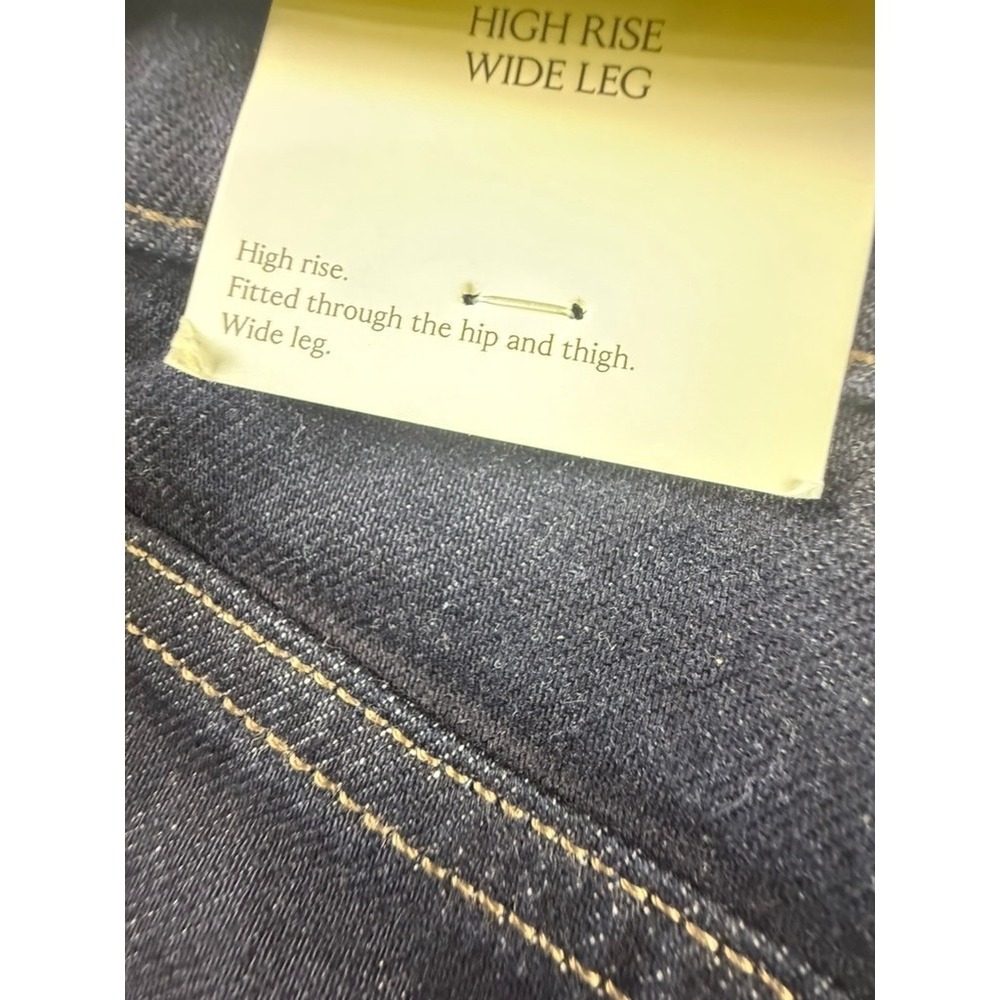 Banana Republic Womens High Rise Wide Leg Jeans Dark Wash Indigo Size 28 NEW - Picture 12 of 12